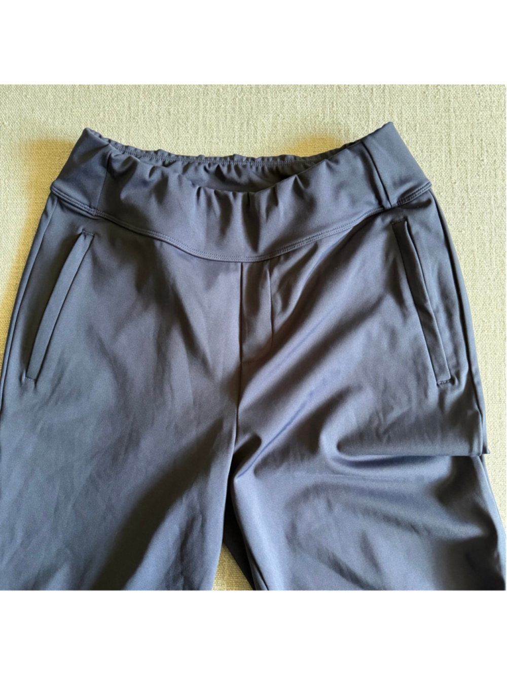 Halara Flex DayStretch Mid Rise Side Zipper Pocket Work Flare Pants dark blue PS - Picture 4 of 12